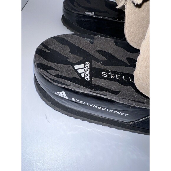Adidas by Stella McCartney Black Stella-Lette Womens Slides Sandals Size 10 - Picture 3 of 9